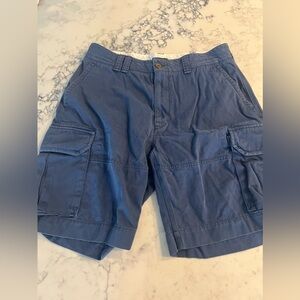 Vintage Polo Ralph Lauren Shorts Men 36 Blue Cargo Chino 100% Cotton GUC